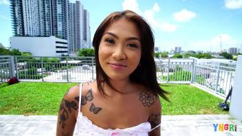 YNGR - Tattooed Asian Cutie Yumi Sin Gets Fucked Hard